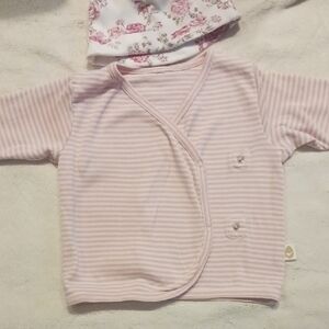 Pink Striped Baby Hat